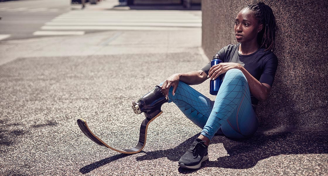 woman sitting on ground